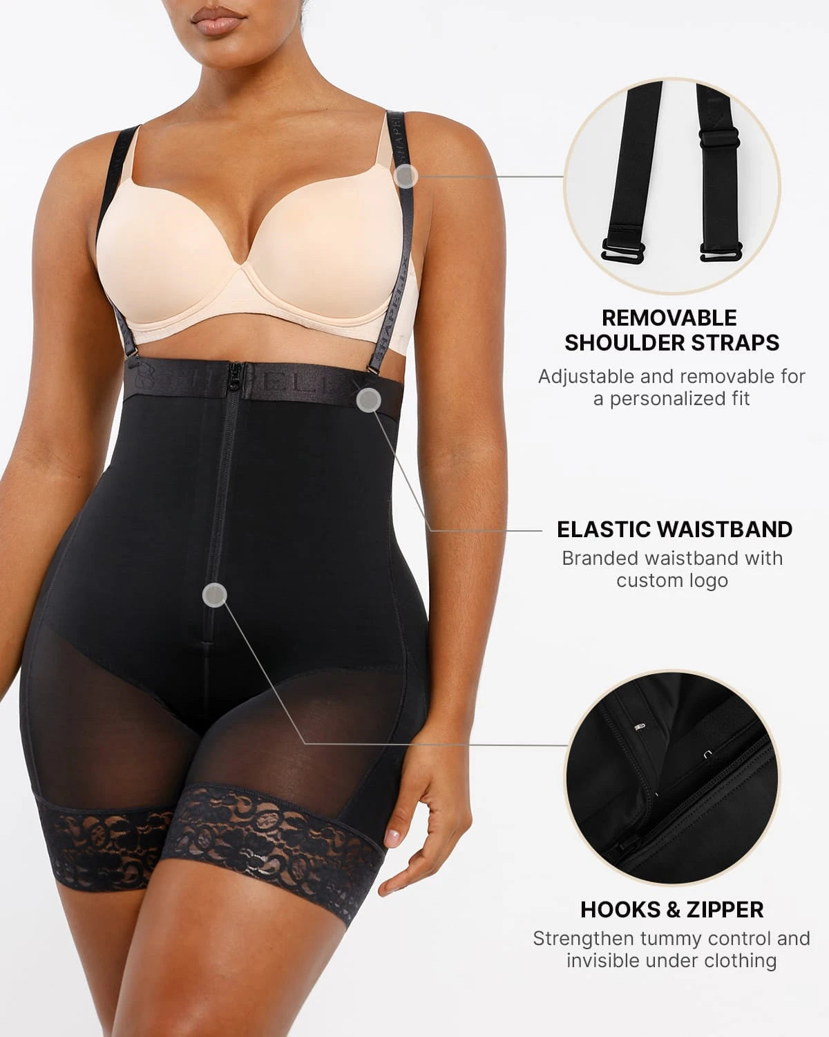 Silky Airslim™ Firm Tummy Compression Bodysuit Shaper With Butt Lifter