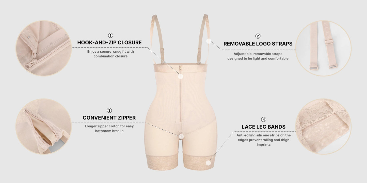 Silky Airslim™ Firm Tummy Compression Bodysuit Shaper With Butt Lifter
